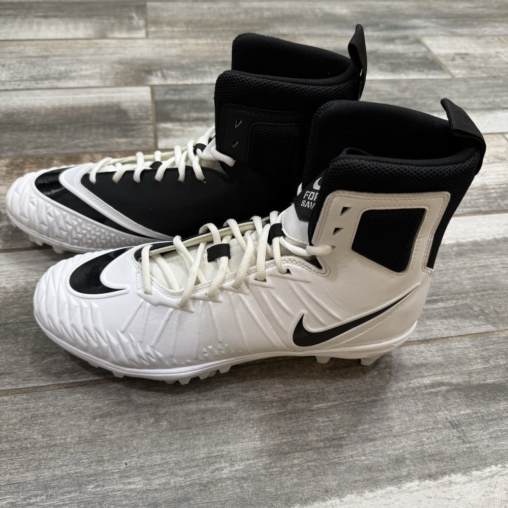 Nike Men's Force Savage Varsity Cleats B 880140-101 Black White Size 11.5‎ New